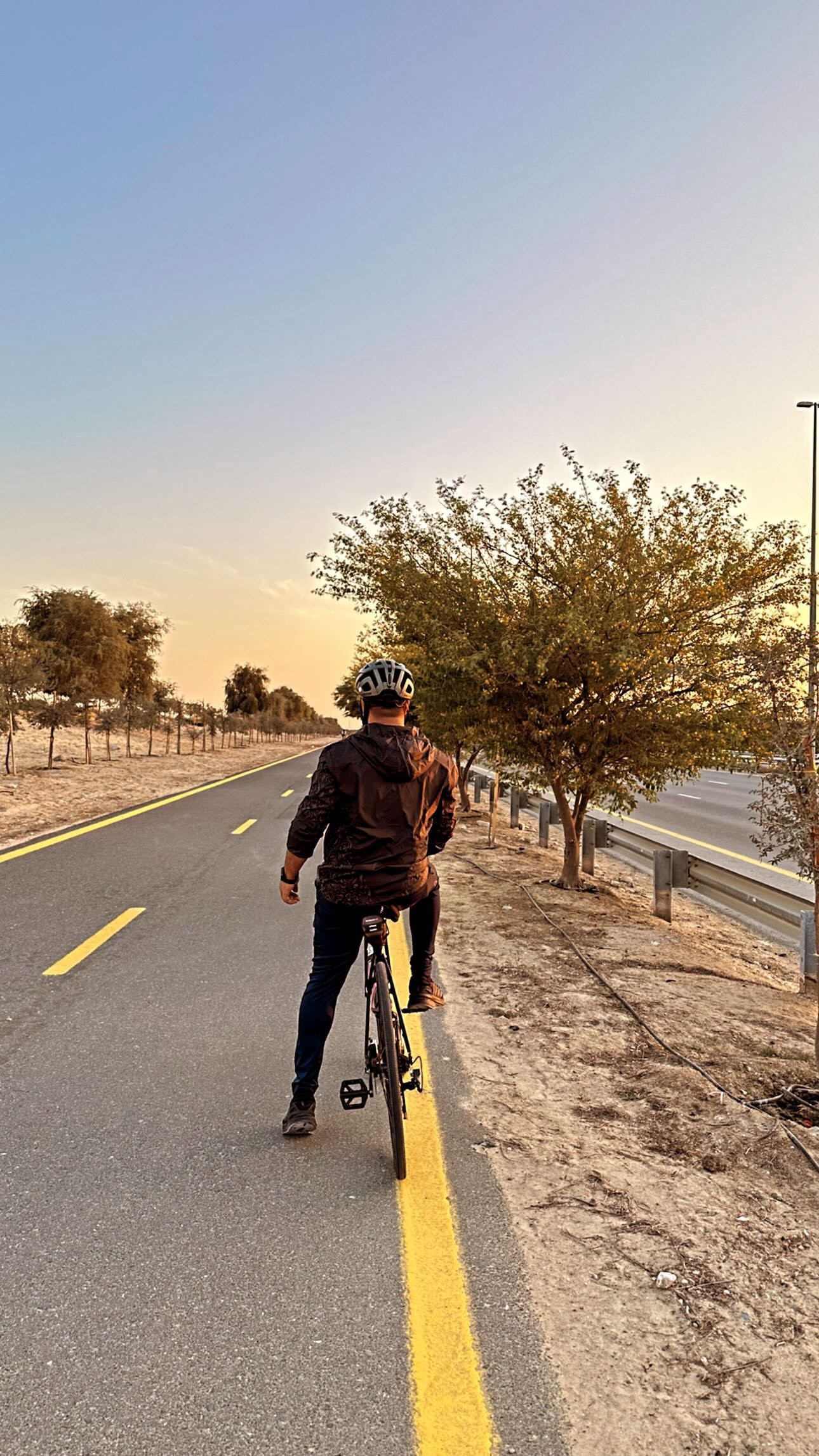Cycling at Al Qudra Cycle Track, Dubai