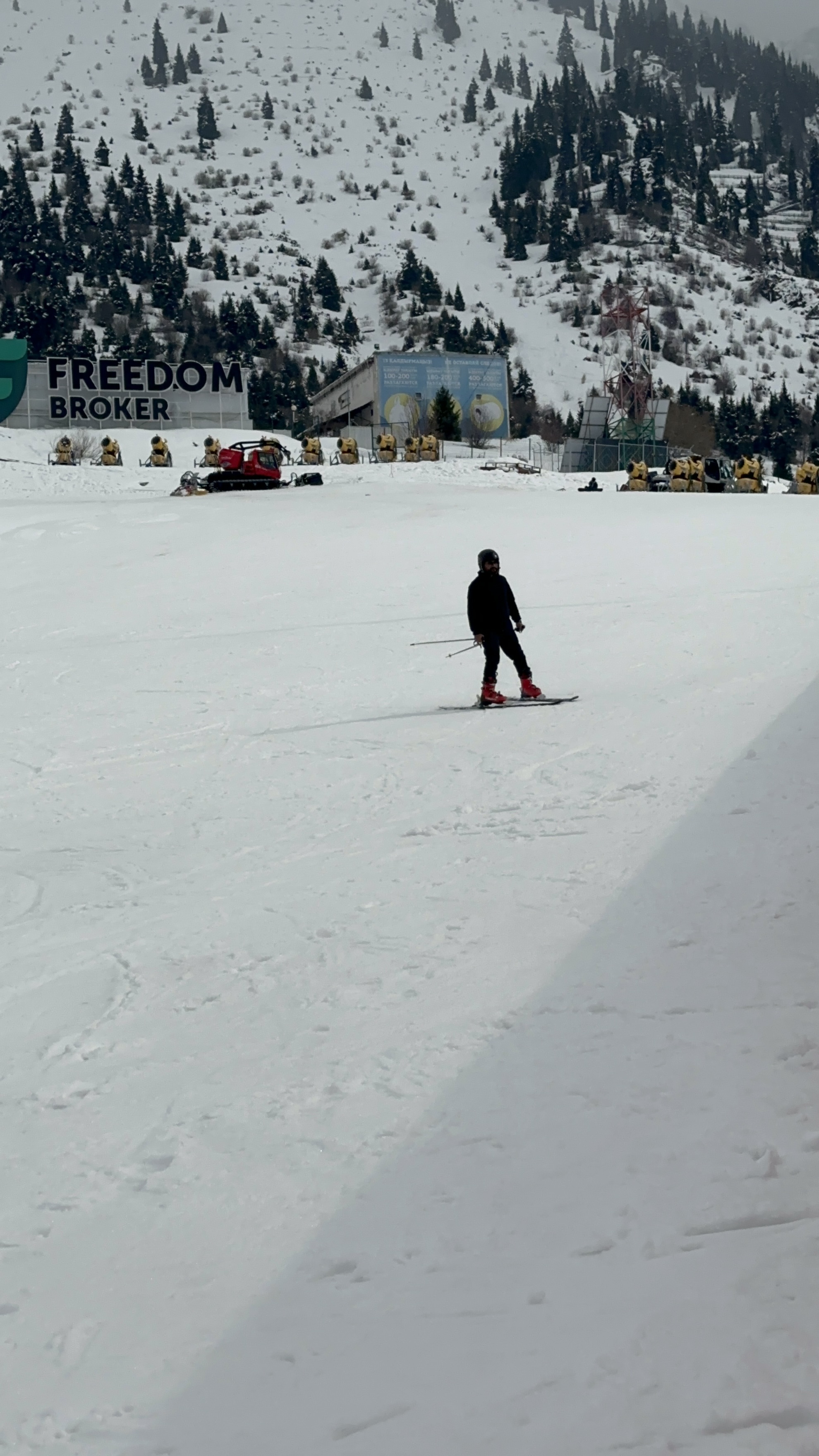 Skiing in Almaty, Kazakhstan